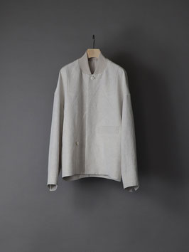 Silk linen tailor blouson A