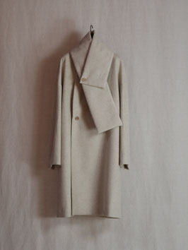 Brushed scarf coat A (4E226-51A)