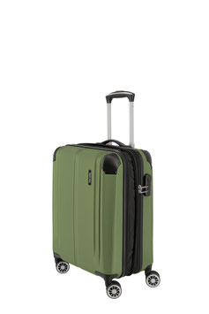 Travelite City 4-Rad Trolley S mit Dehnfalte und Schlaufe 40/ 45 l Grün