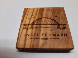 Fehmarn-Sund-Brücke mit Text "Insel Fehmarn"