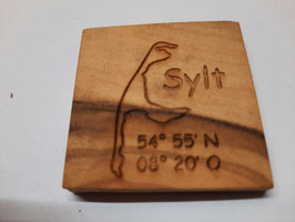 Insel Koordinaten mit Text "Sylt"