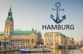 Hamburg Magnet City "Anker + Hamburg" 5 x 8 cm