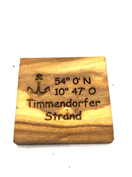 Anker und Koordinaten mit Text "Timmendorfer Strand"