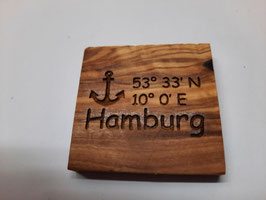 Anker und Koordinaten mit Text "Hamburg"