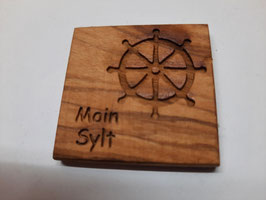 Steuerrad mit Text "Moin Sylt"