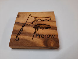 Landkarte Darß und Windflüchter mit Text "Prerow"