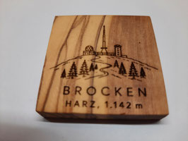 Brocken mit Text "Brocken Harz 1.142 m"
