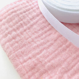 NANA aus MUSSELIN mit PUPPE + NAME, PEACHY ROSA