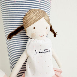 NEU Schultüte Kuschelbande 70cm, Schulmädchen BRAUNHAARIG