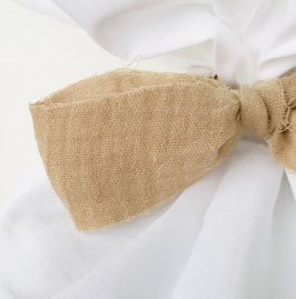 NANA aus MUSSELIN mit PUPPE + NAME, BEIGE