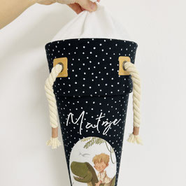 Schultüte *NAME+MOTIV* Jari, PÜNKTCHEN SCHWARZ
