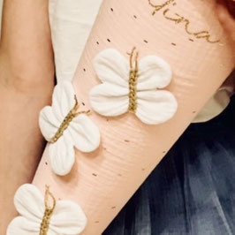 Schultüte Jari Häkelbild+NAME, PEACHY ROSA GOLD