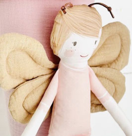 NANA aus MUSSELIN mit PUPPE + NAME, SOFT ROSA