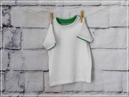 T-Shirt, weiss grün