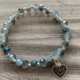 Armband "Herz" blau