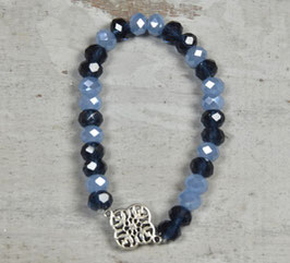 Armband "Amulett" blau / hellblau