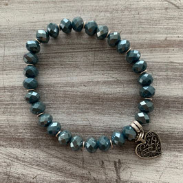 Armband "Herz" Petrol