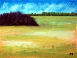 2018#22_Feldlandschaft, Ölgemälde, Wald, Feld, Wiese, Bäume, Landschaftsmalerei, Ölmalerei, Landschaftsbild, Ölbild