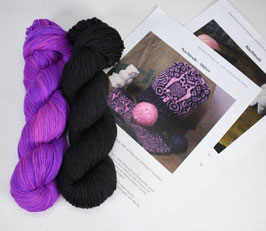 Strickkit NACHTEULE Neonpurple - Black