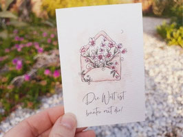 "Die Welt ist bunter mit dir!" Klappkarte