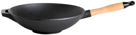 Gusseisenkuss Wok aus Gusseisen, 30 cm