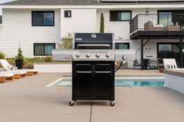 Nexgrill Gourmet Pro 4 Brenner Gasgrill mit Seitenkochfeld