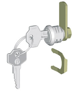 Serrure G4 longueur 12 mm fixation par fourchette