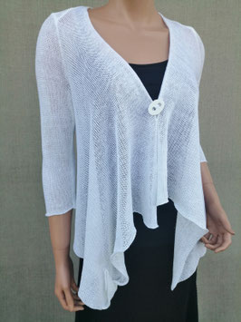 White buttoned cardigan