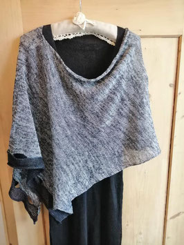 Grey dark-edged poncho