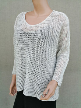 Handmade beige linen sweater