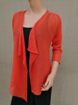 Knitted shrimp linen cardigan