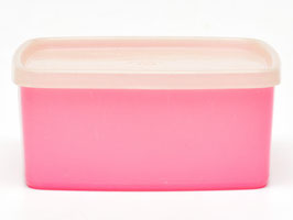 Tupperware broodtrommel pastel roze met deksel