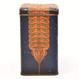 Art-deco blik blauw/oranje