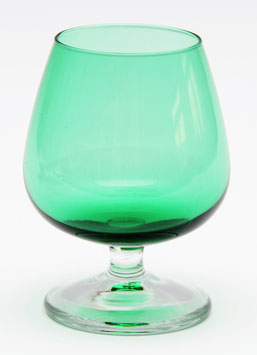 Cognacproefglas donker groen K9 van Kristalunie Maastricht Carnaval