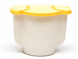 Tupperware strooier crème/geel