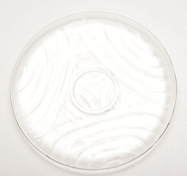 Taartschaal van blank persglas
