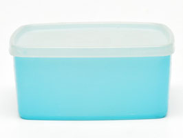 Tupperware broodtrommel pastel blauw met deksel