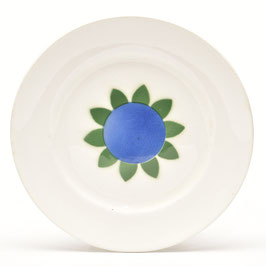 Bordje  met blauw/groene bloem van Moulin des Loups France