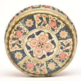 Ronde koektrommel met bloemen