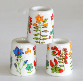 3 mini kandelaartjes met florale print