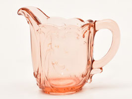 Art-deco kannetje van roze persglas