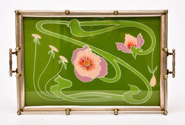 Dienblad art-nouveau met bloemendecor