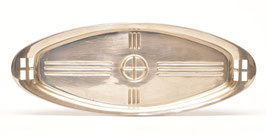 Art-deco zilverkleurige schaal