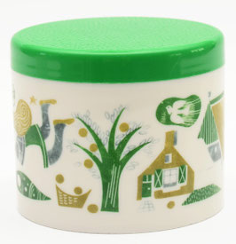 Voorraaddoosje met Scandinavische print bruin/groen