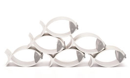 Set van 6 servetringen 'Fisk' van Sagaform