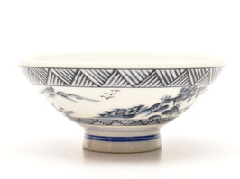Japans of chinees schaaltje blauw/wit