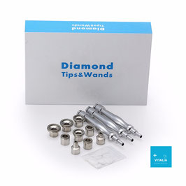 KIT PUNTAS DE DIAMANTE Y BASTONES  PARA DERMOABRASION