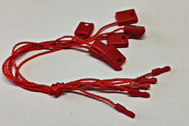 Marchamos Textiles 180mm cordón fino Rojo (N376) - 4