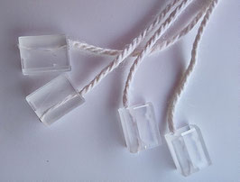 MARCHAMOS TEXTILES BIODEGRADABLES ALGODON ORGANICO 190mm TRANSPARENTE