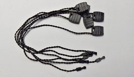 Marchamos Textiles 180mm NEGRO CORDON GRUESO PLANO 6